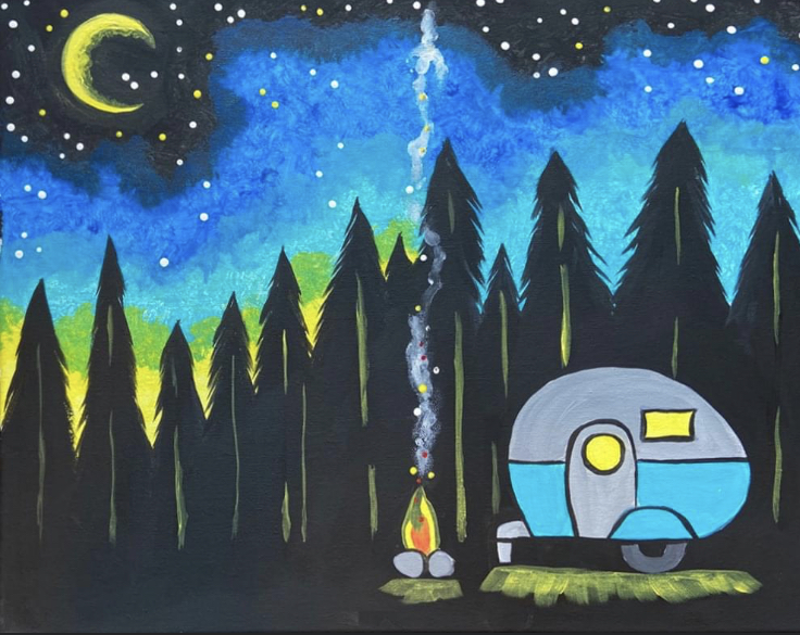 Under the Stars Paint Night for Adults Paint with Wendy