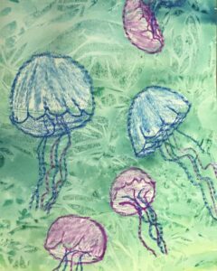 jelly fish painting image